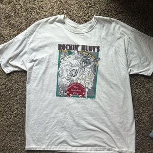 White Short Sleeve Tee with Graphic Print